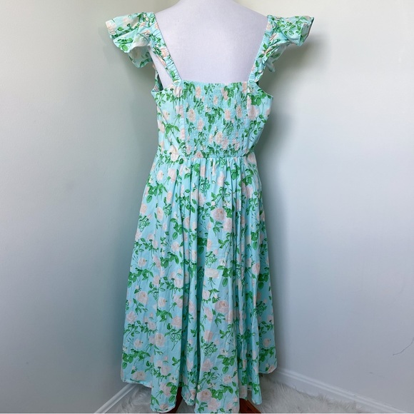 Hill House Blue Roses Floral Daphne Midi Dress Size 2XL - Picture 8 of 12